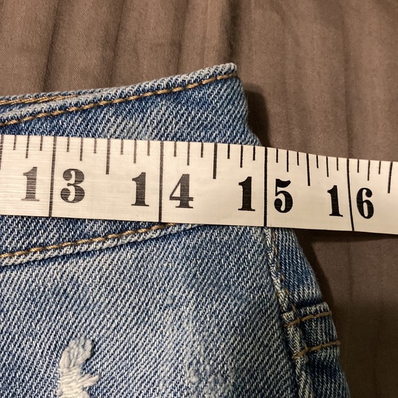 Wild Fable Denim Jean Mini Skirt Factory Distressed sz 9 - Picture 10 of 12
